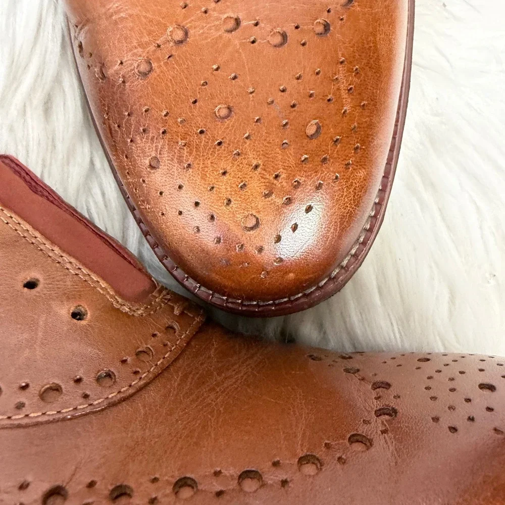 Cole Haan OriginalGrand Waterproof Wingtip Oxford Tan Leather Mens 12 C39527